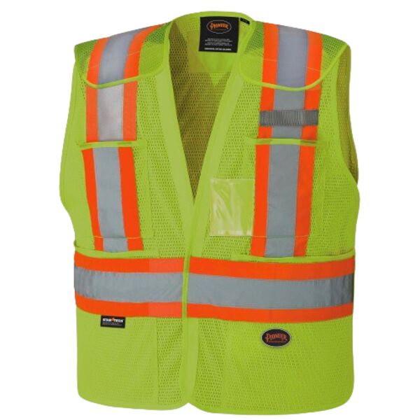 Hi-Viz Yellow/Green Drop Shoulder Safety Tear-Away Vest Thumbnail