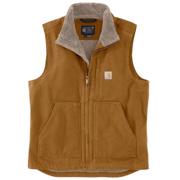 Carhartt Washed Duck Sherpa Lined Mock Neck Vest Thumbnail