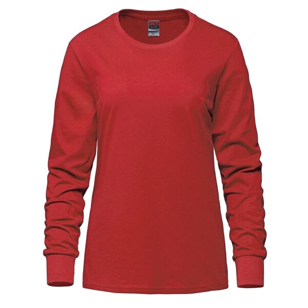 UofG - Ladies RING SPUN Combed Cotton Long Sleeve Crewneck T-Shirt Thumbnail